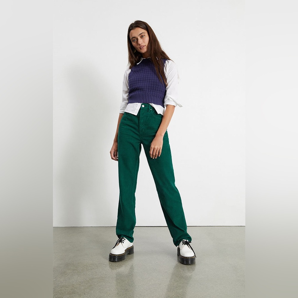 PacSun Green Corduroy Dad Jeans 28
